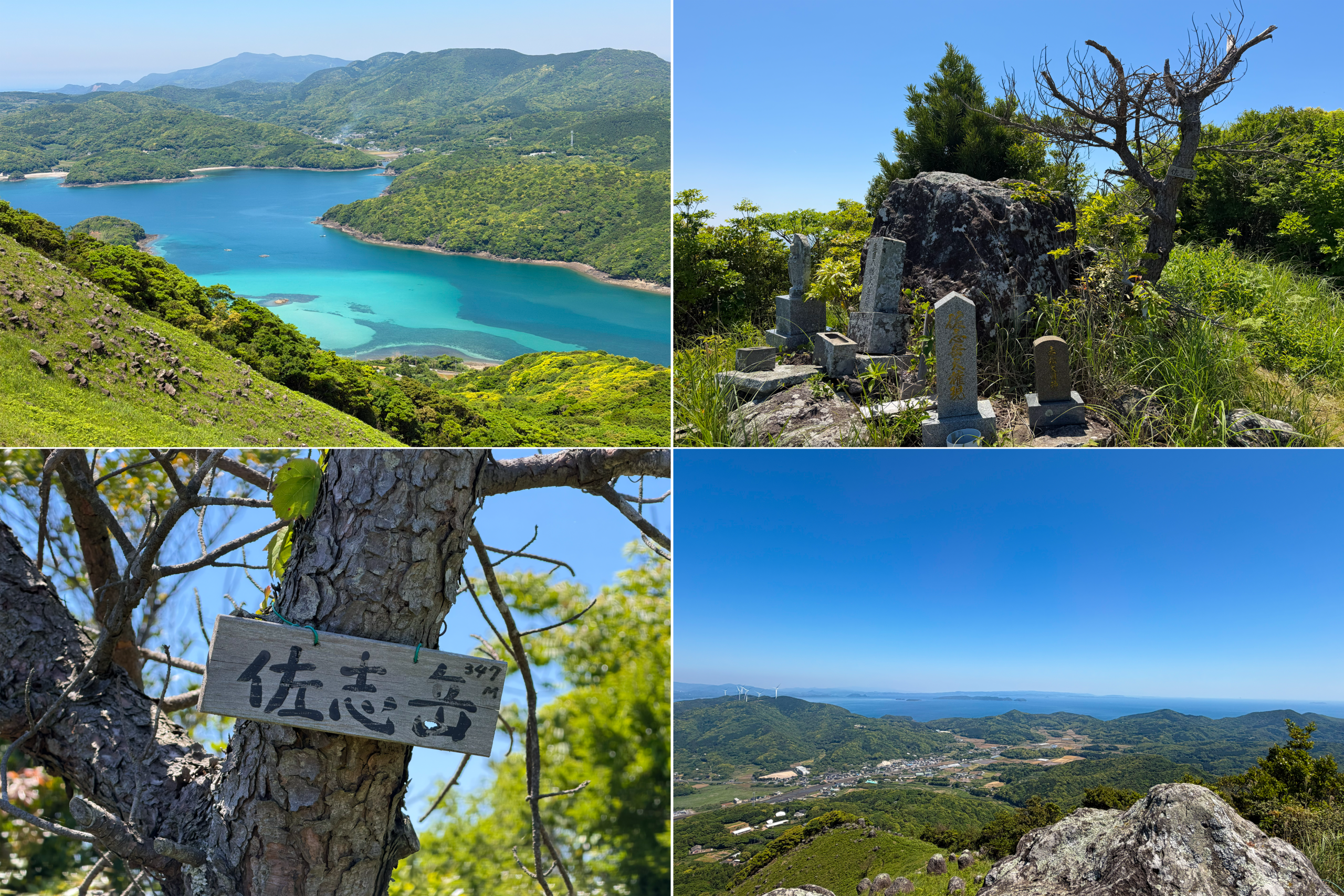 佐志岳の山頂と草原